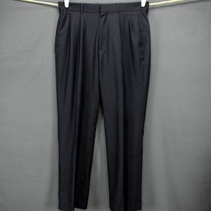 Axist Mens Dress Pants Sz 32 X 30 Black Pleated